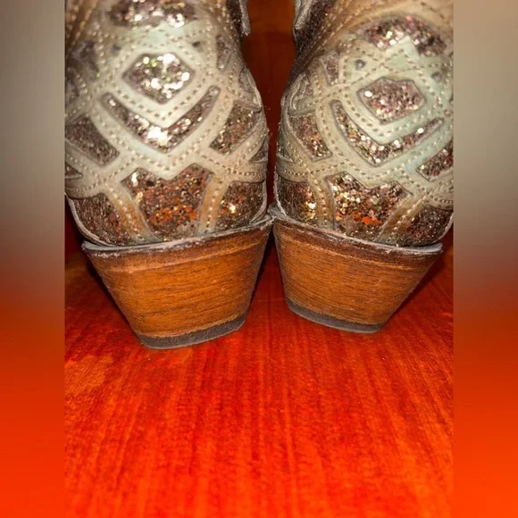 CORRAL WOMEN'S GOLDEN LUMINARY ROOTS WESTERN BOOTS - SNIP TOE 7.5 - Picture 6 of 8